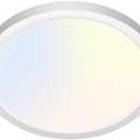 zemty LED Ceiling Light Fixture 6.5 Inch, 12W 1200lm Light Fixtures, Adjustable 3000K 4000K 6500K, Round Flat Ceiling Lamp for Bathroom Closet Hallway Laundry