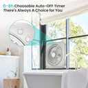 AMACOOL Table Fan, 12 inch Box Fan with 3 Adjustable Speeds & 8HRS Timer, Adjustable Angle Quiet Air Circulator, Desktop Fan for Bedroom Bathroom Kitchen Office, AC Adapter Included, Grey