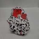 Pextian 3PCS Halloween Costume Women, Dalmatian Shawl, 1920s Red Gloves, Dalmatian Costume Women Coat for Halloween Cosplay Party