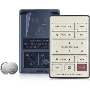 (with Battery) New Remote Control Replacement fit for Bose Wave Radio AWR1-1W AWR1-G1 AWR1-2W AWR1-4A AWR1W1 AM189930 AWR113 AWR131 Clock Wave Radio