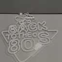 Looklight Back To The 80'S Neon Sign, USB Powered Led Signs for Wall Decor, 80's Party Supplies
