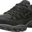 Skechers Men's Cankton Steel Toe Construction Shoe  Electrical Hazard Rated, Memory Foam, Black/Charcoal, 9.5 Wide