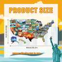 Xuhal 50 Pcs United States Map Fridge Magnets USA Souvenirs Us Individual State & Province Refrigerator Magnets Set for Travel Gift Destination of States Visited(Elegant, Become A Map)
