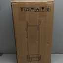 BOOSDEN Metal Clothing Rack with Wheels, Rolling Clothes Racks for Hanging Clothes, Standing Garment Rack with Storage Shelf and 4 Hooks, Clothes Hanger Racks for Bedroom, Closet, Living-room, Black