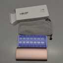 Daviky Travel Pill Organizer - Premium Aluminum 7 Day Weekly Pill Organizer, Daily Pill Case Spill Prevention, Stylish Pill Holder 7 Day Capacity for Medicine, Supplements and Vitamins (Black) (Blcak)