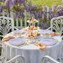 bUCLA 180PCS Purple Plastic Plates - Disposable Purple with Gold Rim, Include 30 Each (Dinner & Salad) Plates, 30 Knives, 30 Forks, 30 Spoons, 30Cups for Party, Shower & Birthday