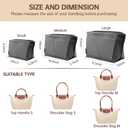 OPPOSHE Purse Organizer Insert for Longchamp Le Pliage, Premium Felt Long Champ Bag Handbag Women, Tote Organizer Insert with 9 Compartments (Medium, Grey)