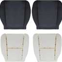 Pripirlod Black Cloth Driver and Passenger Side Bottom Seat Cover & Foam Cushion Fit for Chevy Silverado Tahoe Suburban Avalanche GMC Yukon Sierra 2007 2008 2009 2010 2011 2012 2013 2014