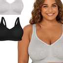 Fruit of the Loom Women's Fit for Me Collection: Plus-Size Wireless Bra - Soft Cotton Comfort & Support 40C