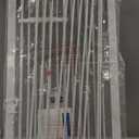 71 Inch Extra Tall Pet Gate with Small Cat Door, 29.55"-46.06" Adjustable Wide Dog Gate, Tall Cats Gates for Doorway, Stairs, House(White)