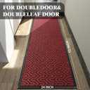 Yimobra 72x24 Indoor Outdoor Runner Rug, Heavy-Duty Entrance Mat for High Traffic Areas, Commercial Grade Welcome Door Mat, Easy Clean Black Red