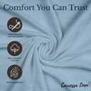Carressa Linen Luxury Organic Cotton Blankets Twin Size | 100% Cotton Twin Size Blanket GOTS Certified (Light Blue) | Breathable, Lightweight, Soft & Cozy Herringbone Bed Throw Blanket for All Seasons