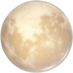Flush Mount Fixture Ceiling Light 15" 3D Moon Surface 5CCT Adjustable 30W LED for Bedroom, Nursery