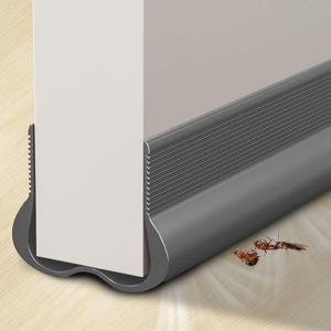 Door Draft Stopper, 36" Cuttable Door Sweep for Bottom of Door, Under Door Draft Blocker Insulator, Weather Stripping Door Seal, Door Gap Filler Soundproof, Dust Blocker, Noise Stopper (Grey, 36") 