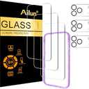 Ailun 3 Pack Screen Protector for iPhone 17 Pro Max [6.9 inch] + 3 Pack Camera Lens Protector with Installation Frame,Dynamic Island Compatible,Case Friendly[Not for iPhone 17/17 Pro/iPhone Air]