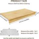 Wire Shelf Covers, Bamboo Wire Rack Covers(5pcs, 26" W x 16" D)
