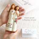 Resin Sister Figurine Statue, 6" Hand-Painted Friendship Sculpture for Best Friends, Sisters, Women  Unique Gift for Birthday, Christmas, Elegant Home Decor Keepsake with Best Wishes Card (White)