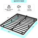 Floating Bed Frame with LED Lights and Charging Station - Modern Metal Platform Bed Frame - Noise Free No Box Spring Needed and Easy Assembly (Queen (U.S. Standard)