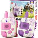 Walkie Talkies Toys for Girls:Unicorn Toys 2 Pack Birthday Gifts for 3 4 5-7 8 Year Old Girls Toy for 4 5 6 7 8-10 Year Old Camping Outdoor Games,Christmas Stocking Stuffers for Girls Kids