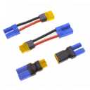 2 x MEIVIFPV 2Pairs XT60 to EC5 Male Female Adapter EC5 to XT60H Connector Plug for RC LiPo Battery Connector