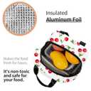 ESXPNVN Fruit Pattern Cherry Lunch Bag For Women Men Reusable Insulated Lunch Box Fashion Cooler Tote Lunch Bags For Office Work Picnic