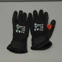 FreezeGuard Winter Work Gloves for Men and Women, ANSI A6 Cut Resistant Gloves With Super Grip, Freezer Glove for Work Below Zero, Touchscreen, Thermal Insulated, PR3388, Black Knight (S, 1 Pair)