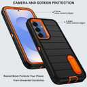 KECAI for Samsung Galaxy S25 Plus Case with 2 Screen Protectors,Heavy Duty Shockproof Drop Protection Military Grade Tri-Layer Rugged Phone Cover with Built-in Invisible Kickstand (6.7")