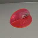 ROYALITA Small Acrylic Shelves Room Decor Floating Shelves (2-Pack, 8-inch Diameter) - Wall Mounted Display Stand for Plants, Toys, Makeup, and More - Ideal for Home and Office, Pink