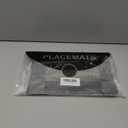 AHHFSMEI Placemats Set of 4 Washable Woven Vinyl Placemats for Dining Table Heat Resistant Non-Slip Stain Resistant Table Mats for Kitchen & Home Decor(Black Corner,4) (17.7X11.8 inches set of 4)