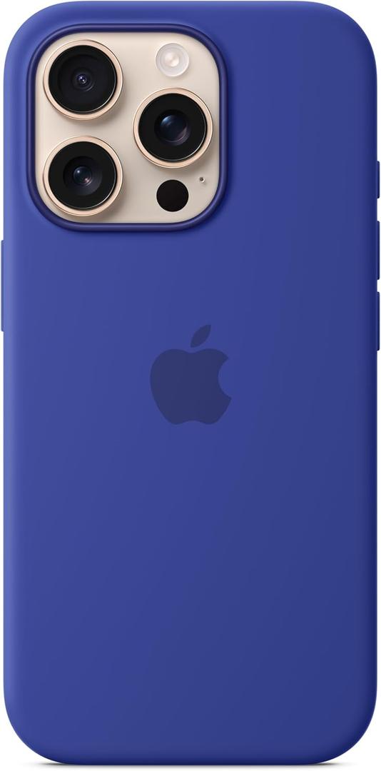 Apple iPhone 16 Pro Silicone Case with MagSafe and Camera Control: Lightweight Phone Case, Wireless Charging Compatible, Smooth Matte Finish; Ultramarine