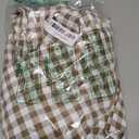 codcm Women's 2 Piece Gingham Set Summer Outfits Ruffle Tank Top and Wide Leg Pants Matching Lounge Set XL
