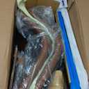 DUMOS 26 Inch Counter Height Bar Stools Set of 2, Modern Faux Leather High Barstools with Back and Metal Leg, Bar Chairs for Kitchen Island, Elegant Brown