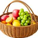 Berdeng Fruit Bowl for Kitchen Counter, Large Fruit Basket with Handle, Suitable for Storing Fruits, Vegetables, Bread, Candys and Snacks