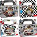 24Pcs Gray Monster Truck Treat Boxes Smash and Crash Monster Truck Birthday Party Decorations Racing Themed Favor Gift Boxes Race Cars Goodie Box for Kids Boys Birthday Party Supplies 6 x 3 x 3.6