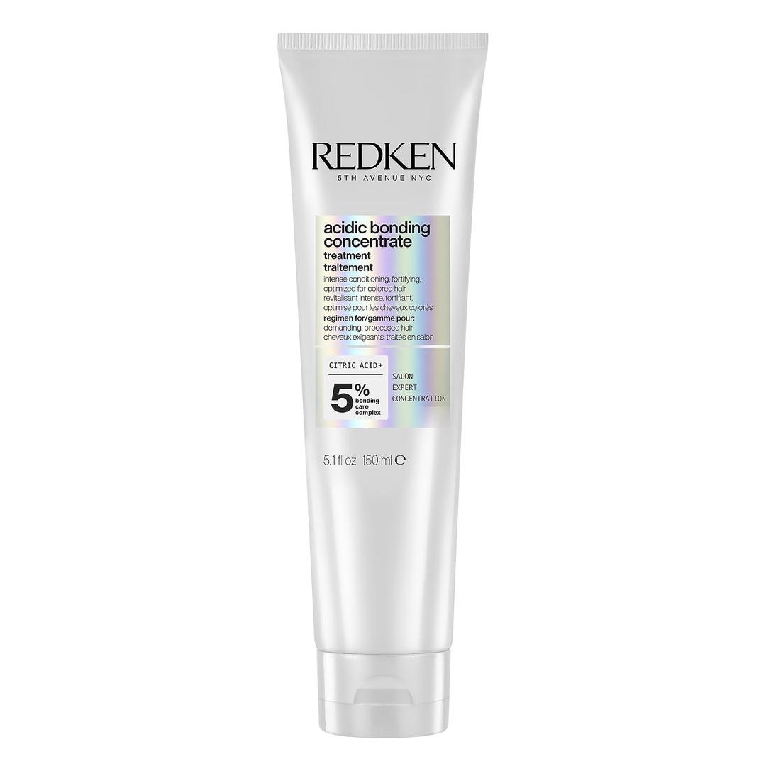 Redken Acidic Bonding Concentrate Leave In Conditioner - For Weak & Damaged Hair, Bond Building & Strengthening Hair Repair Treatment, Smooths & Provides Heat Protection