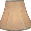 Aspen Creative 38001A Collapsible Traditional Handsewn Bell Shape Spider Construction Lamp Shade in Wheat, 9" Top x 18" Bottom x 13" Slant Height