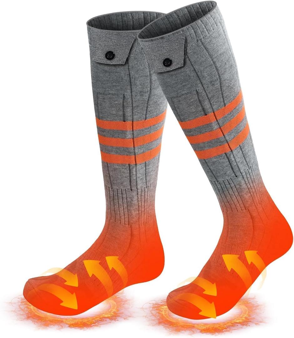 Heated Socks, APP Control Electric Heated Socks for Men Women, Rechargeable Battery Powered Warm Socks, Washable Thermal Socks Foot Warmer for Winter Hunting Skiing Hiking Camping