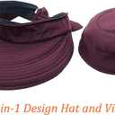 Sun Hats for Women with UV Protection Wide Brim Sun Hat Visor Summer Beach Outdoor Foldable Womens Cap