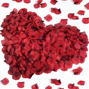 DomeStar 2000PCS Red Rose Petals, Silk Fake Rose Petals for Marry me, Proposal, Anniversary, Engagement, Love Decoration Romantic Wedding Party, Event Flower Decoration