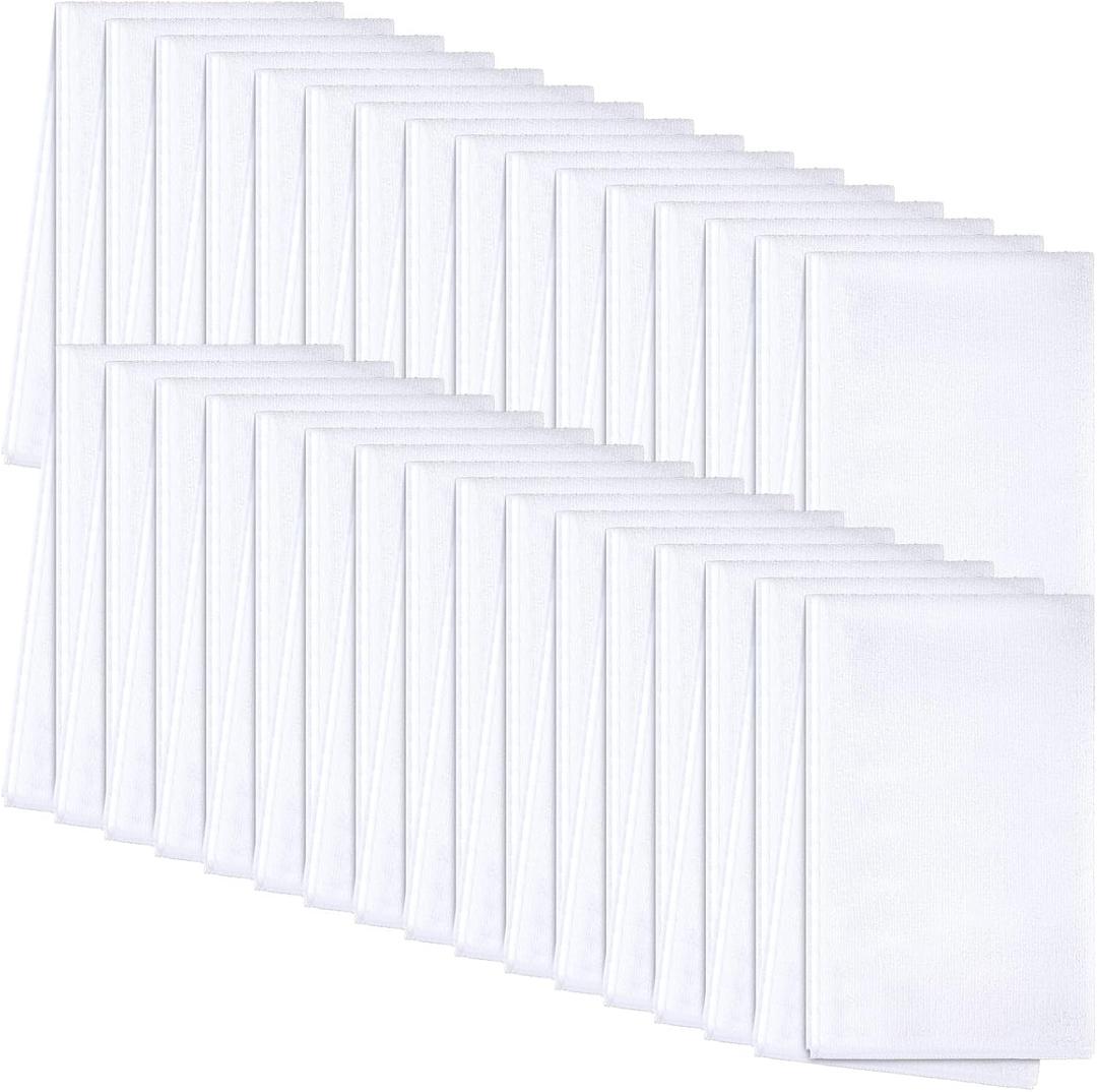 Patelai Sublimation Dishtowel Absorbent Multi Purpose Kitchen Dish Towels Blank DIY Dishcloth Bathroom Towel for Fall Christmas Kitchen Home Decor,16 x 24 Inch(32 Pieces)