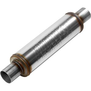 Flowmaster 71415 FlowFX Muffler 2.25" Inlet/Outlet - Round Body - Moderate Sound 409 Stainless Steel