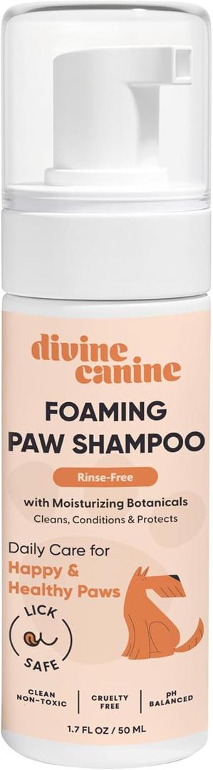 2 x Foam Dog Paw Cleaner - Alcohol Free Foaming Paw Sanitizer Spritz - Made with Coconut, Aloe, Copaiba Oil, and Lemongrass Oil to Nourish and Clean Paws - Made in The USA (1.7 oz)