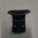 JQK 1/2 Inch Overlay Cabinet Door Hinges Black, 50 Pack 25 Pairs Flush Face Mount Cupboard Self-Closing Kitchen Cabinet Hinges, CH200-BK-P50