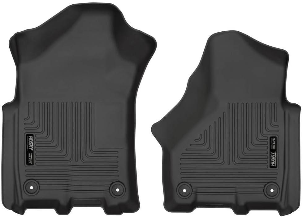 2 x Husky Liners Weatherbeater Floor Mats | Fits 2019-2026 Ram 2500, 3500, Crew & MEGA CAB ONLY | Front Row, 2-pc Black - 13051
