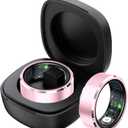 Smart Ring Fitness Tracker Heart Rate Monitor Sleep Tracker Gesture Control Fitness Rings Blood Pressure Pedometer Calories Step Counter Waterproof Health Smart Rings for Women Men with Charging Case, Size 8