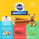 Pedigree Dentastix Dental Chews for Dogs, Small and Toy Breed Dog Treats, Original, Beef & Fresh Flavor, 2.36 lb. Variety Pack (157 Treats Total) (EXP 07/01/26)