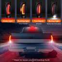 Tresound Tail Light + 3rd Brake Lamp for Chevy Avalanche 1500 2500 2002-2006, Third High Mount Stop Light Rear LED Taillight Assembly, 15771437, 15092493