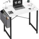 DUMOS 31" Small Computer Desk Home Office Desk, Gaming Desks, White