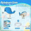 Whale Water Table Pump – Continuous Flow Rechargeable Battery Powered Water Pump for Water Table Accessories – Outdoor Summer Water Play Toys (Blue)