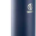 Takeya Actives 24 oz Water Bottle with Straw Lid - Double Wall Stainless Steel Insulation - Dishwasher Safe & BPA-Free - Removable Bumper - Midnight Blue